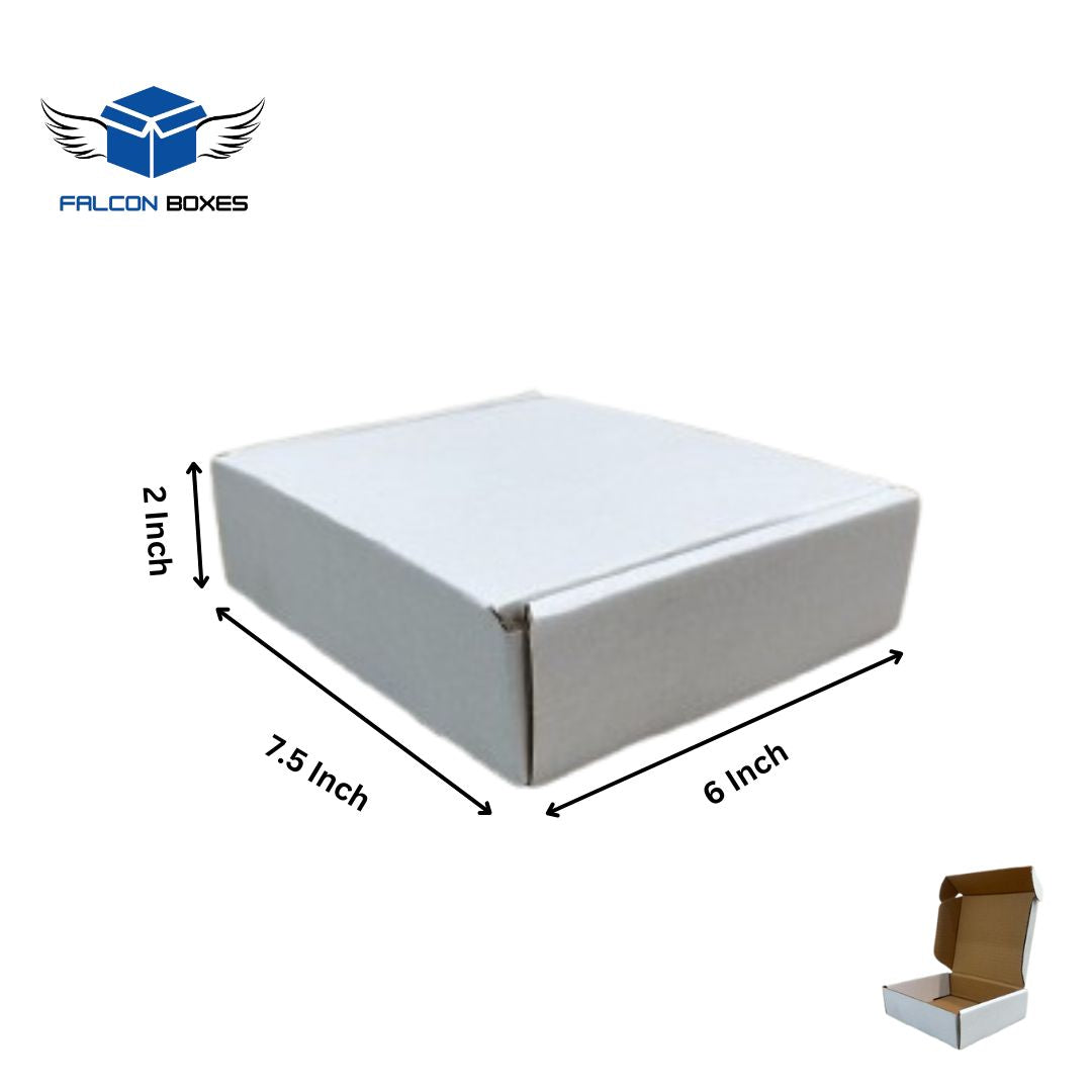 (7.5x6x2) White Mini E-commerce Box