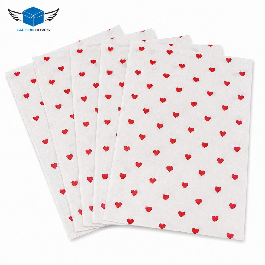 100-PCS Heart Printed Butter Paper