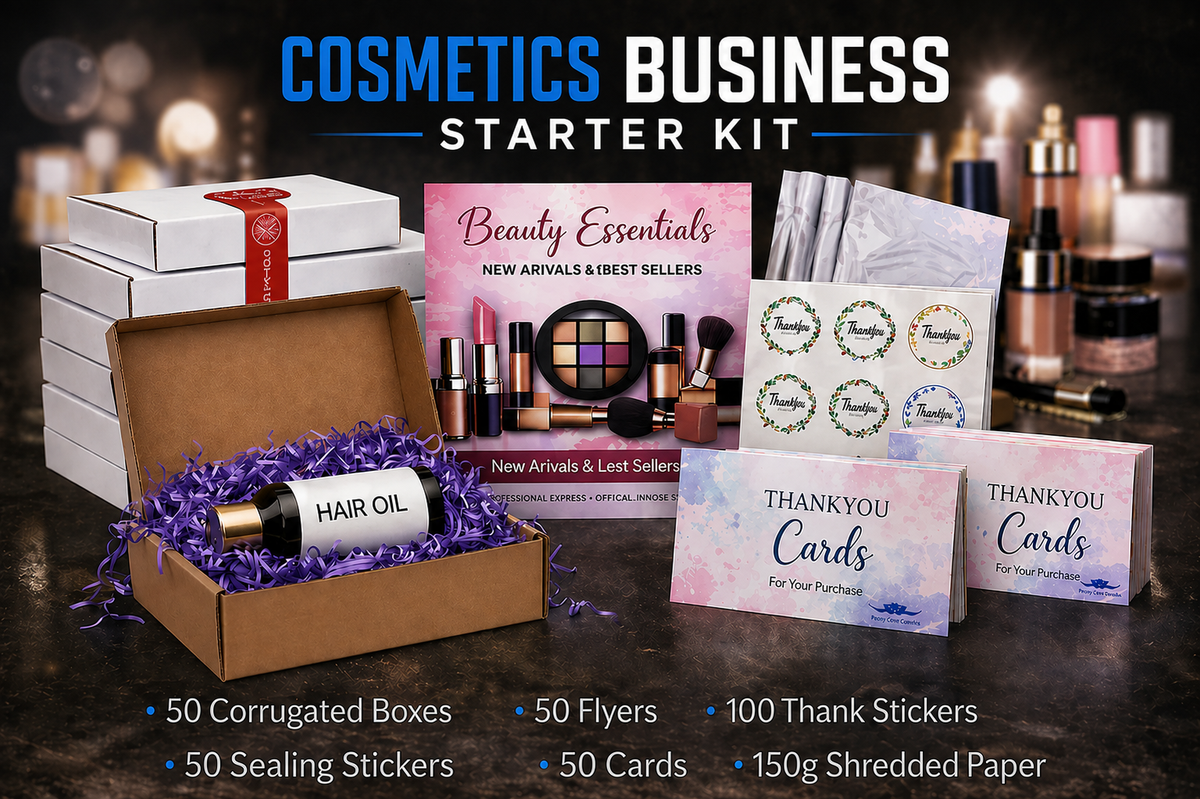 Cosmetics Business Starter Kit -  A complete packaging solution designed for startups
