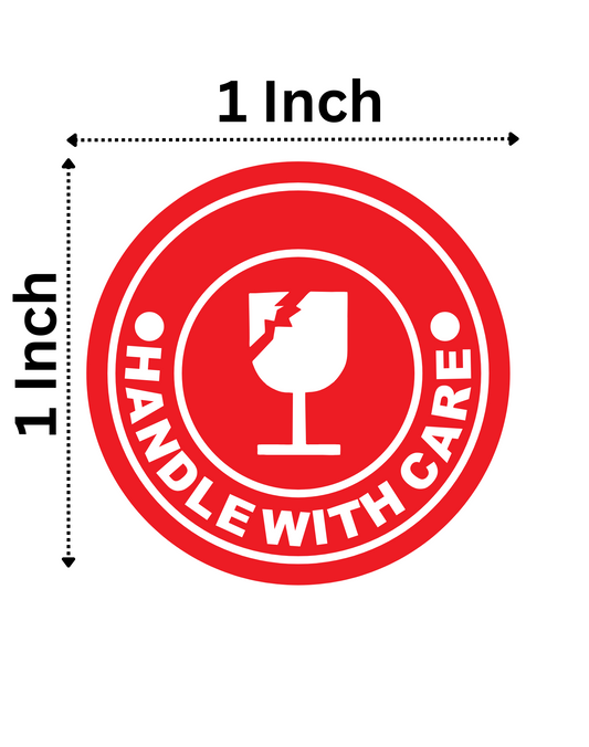 100 Pieces Fragile Stickers Multiple Sizes
