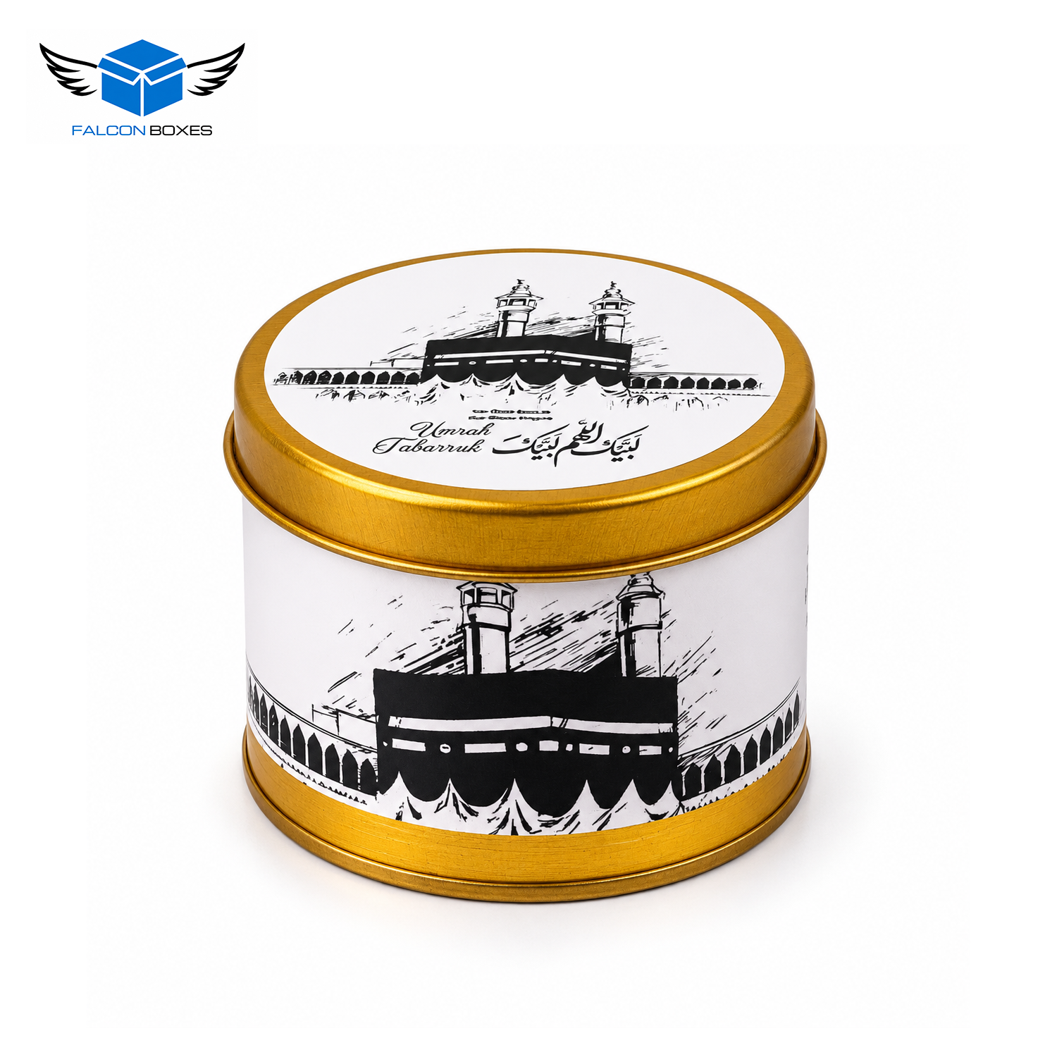 Kaaba 125g golden metal tin