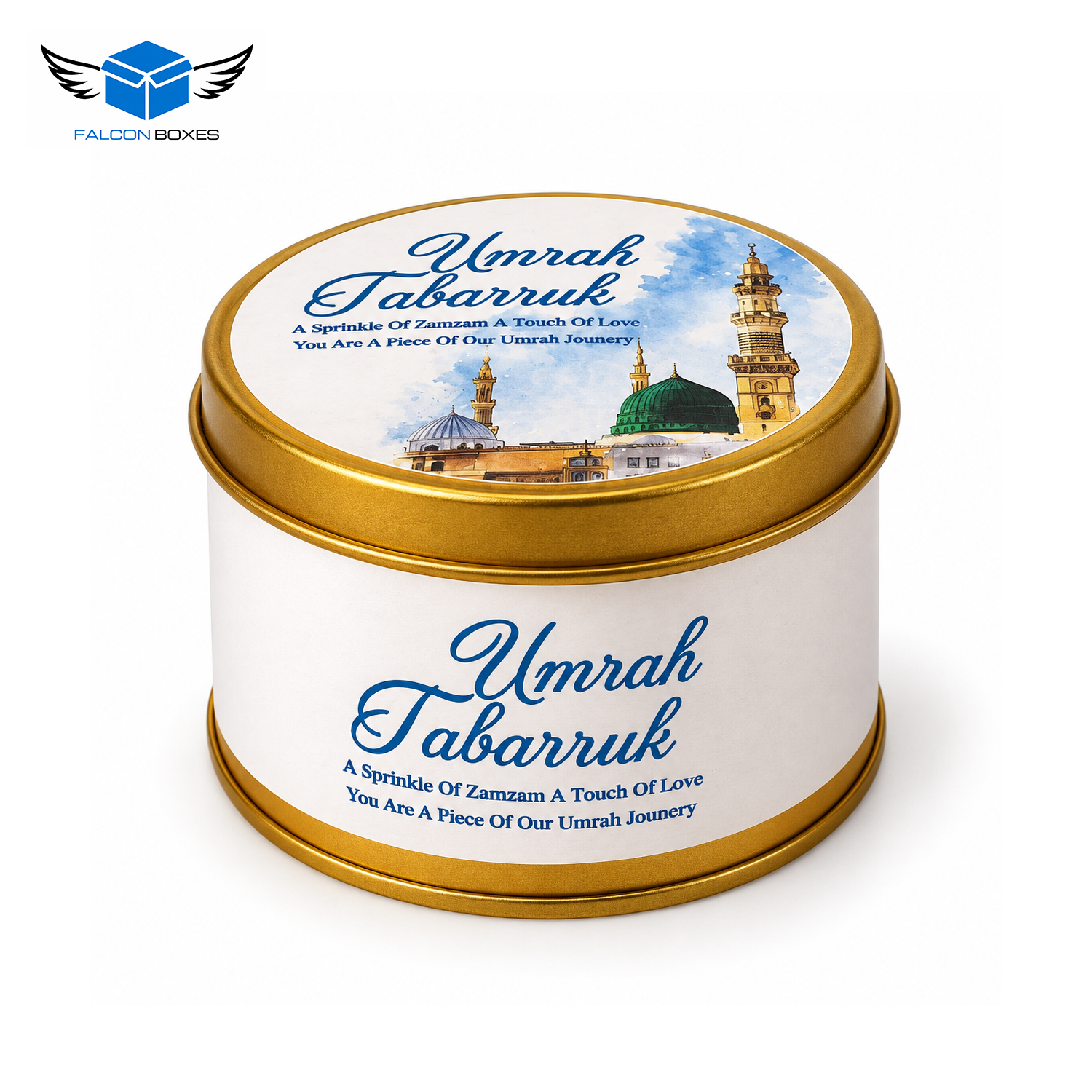 125g blue Madina Tabarruk gold metal tin