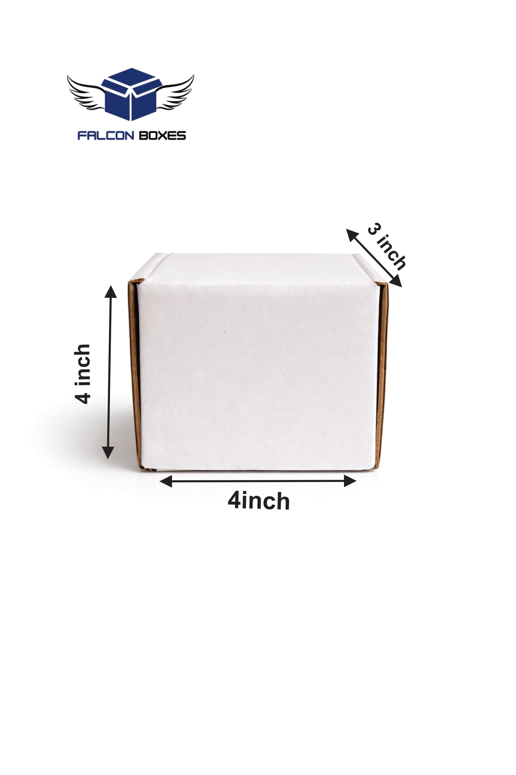 (4x4x3) White Mini Cube E-Commerce Box