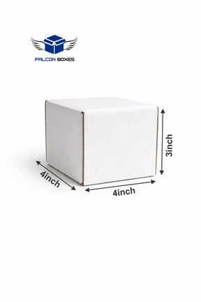 (4x4x3) White Mini Cube E-Commerce Box