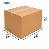 (22x22x15) Heavy Duty Shifting Box – Corrugated Moving & Packing Carton (5 PLY)