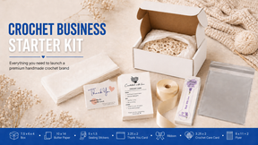 Crochet Business Starter Kit – Complete Premium Packaging Bundle for Handmade Crochet & Knitwear Brands