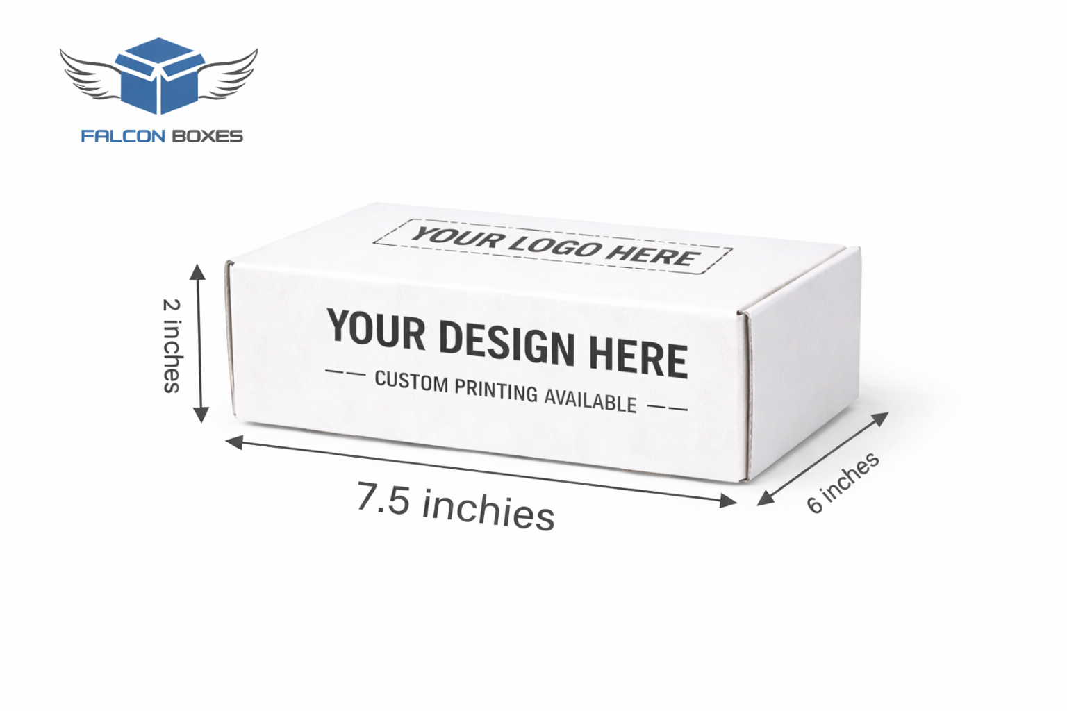 (7.5x6x2) White Mini E-commerce Box