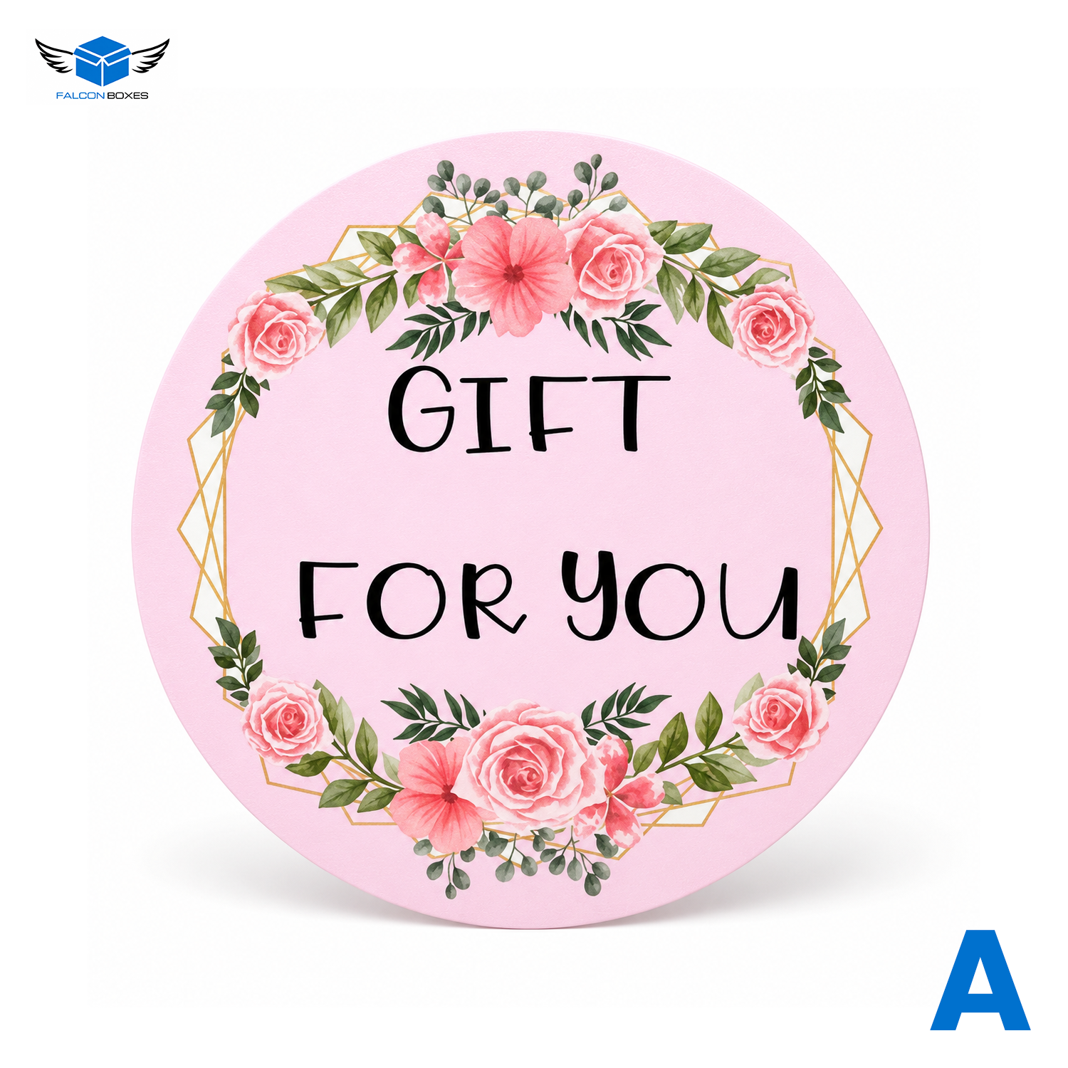 Design A floral pink Gift For You round sticker