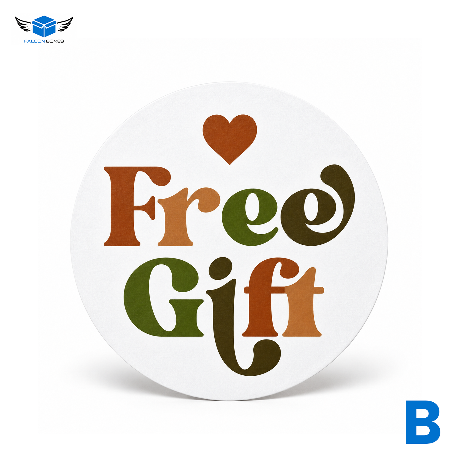 Design B Free Gift round sticker
