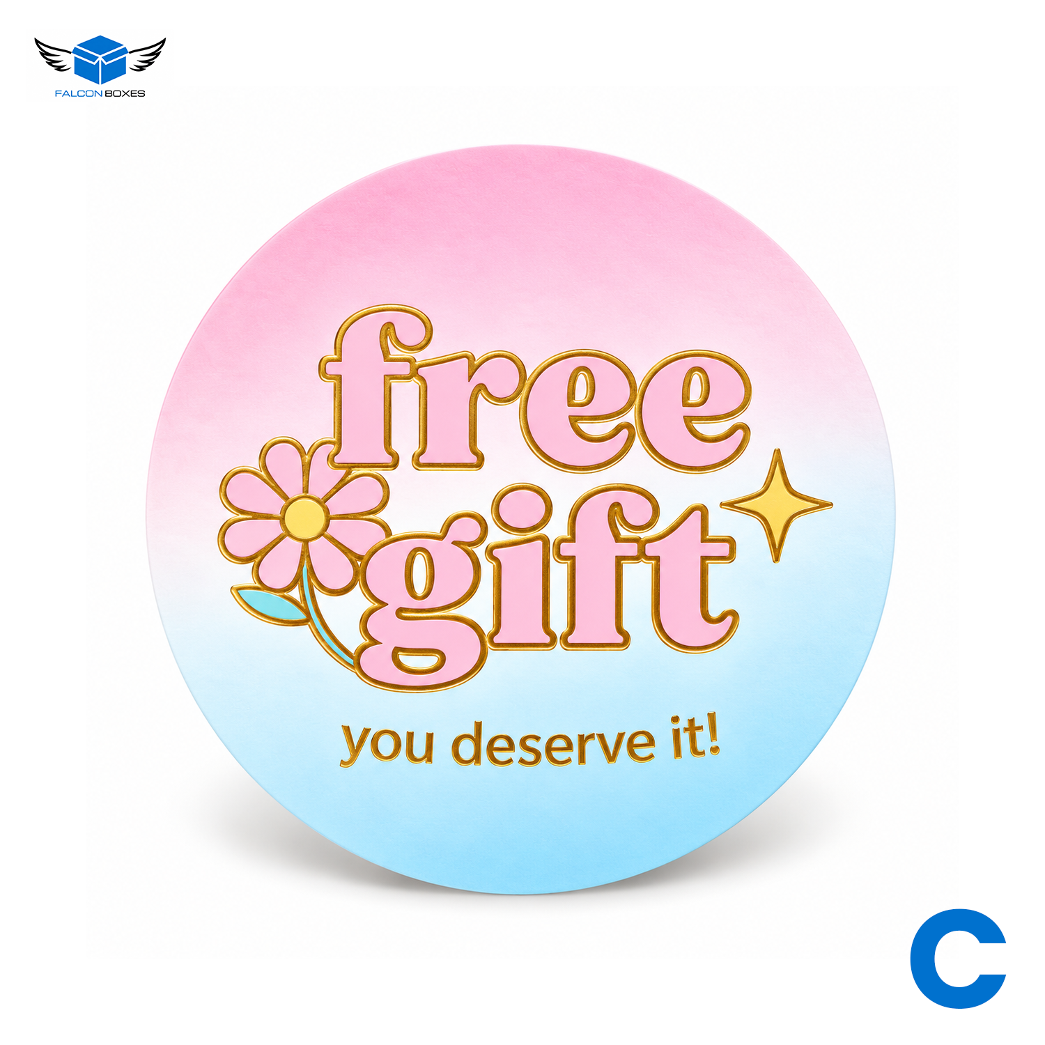 Design C pastel Free Gift You Deserve It sticker